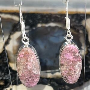 Cobaltoan Calcite Earrings 1 7/8”